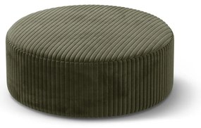 Taburet verde cu tapițerie din catifea reiată Dia – Micadoni