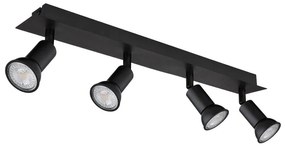 Plafoniera 4L design modern Drew negru