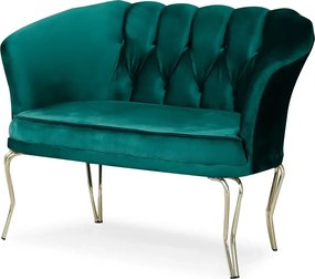 Canapea 2 locuri  Viena  verde auriu