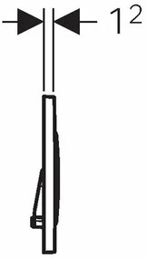 Clapeta de actionare Geberit Sigma20 alb mat   crom lucios EasyToClean