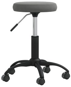 vidaXL Scaun de bucătărie, gri închis, catifea