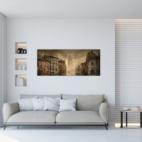 Tablou - Pictura orașului (120x50 cm)