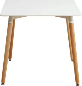 Masa DIDIER 4, alb/stejar, 70x70x74 cm