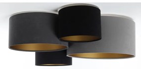 Plafonieră SPACE 4xE27/60W/230V gri/negru/auriu