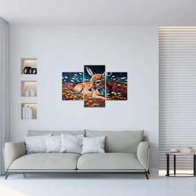 Tablou - Cerb pictat (90x60 cm)