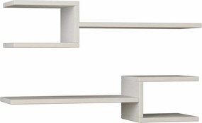 Set 2 polite FORK, alb, PAL melaminat, 75x22x18 cm