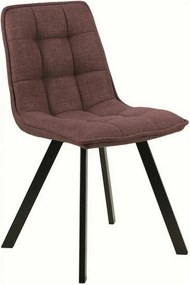 Scaun ELLIS, maro/negru, stofa clasica/metal, 46x42x88 cm