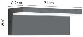 Brilagi - Aplică de perete LED TESSI LED/10W/230V antracit IP54