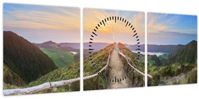 Tablou - Potecă de munte (cu ceas) (90x30 cm)