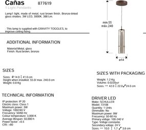 Lustra, Pendul suspendat LED Canas