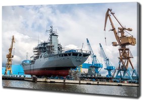 Pictură pe pânză Navă șantier naval