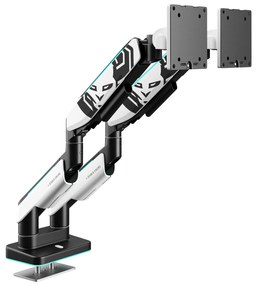Suport dublu pentru monitoare de 49 de inchi, alb-negru X-Arm Dual RGB