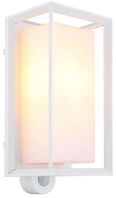 Aplică de exterior cu senzor Globo 31982WS LOGANA 1xE27/60W/230V IP44 alb