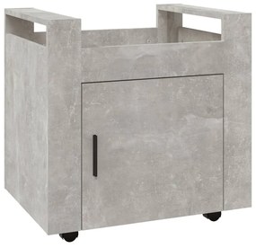 816612 vidaXL Cărucior de birou, gri beton, 60x45x60 cm, lemn prelucrat