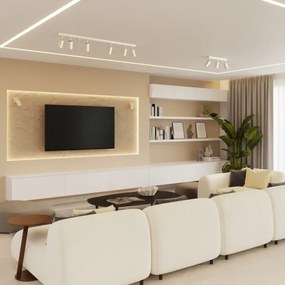 Spot de perete Sollux SL.1494 RING 1xGU10/10W/230V crem