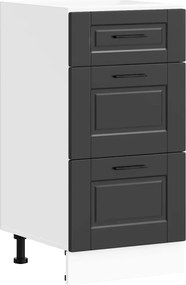 vidaXL Dulap de bucătărie „Porto” negru, lemn stratificat