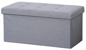 Kesper 15952 Comoda tapițată, gri deschis, 76 x 38x 38 cm