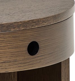 Noptieră în culoare naturală închisă cu aspect de lemn de stejar Paron – Actona