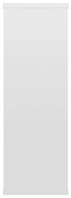 Rafturi de perete, alb extralucios, 104x20x58,5 cm, pal