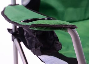 Divero Deluxe Scaun pliabil de camping,verde, 2 bucăți