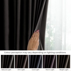 Draperie neagră dimout (semi-opacă) din catifea 140x270 cm – Restilo