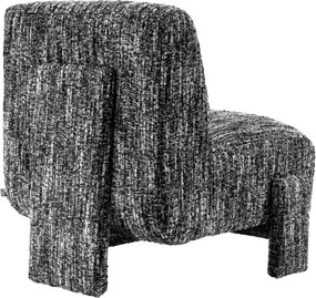 Fotoliu elegant design LUX Rockdale, Boucle sonata black