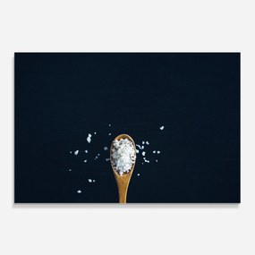 Panou Sticla Bucatarie, 80x120cm, Protectie aragaz, Antistropi, Termorezistent, Alimente, Condimente, Salt On Black