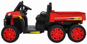 Masinuta Electrica cu acumulator pentru copii NOVOKIDS™ Farmer Beast Buggy, 6 roti, 2 locuri, Cu remorca si faruri luminoase, Roti din Cauciuc EVA,