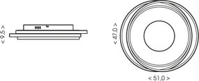 Brilagi - Plafonieră LED dimabilă FLARE LED/84W/230V 47x51 cm neagră + telecomandă