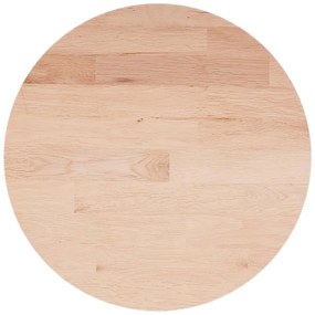 Blat de masa rotund, O30x1,5 cm, lemn masiv stejar netratat 1, Maro, O 30 x 1.5 cm