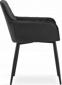 OFERTA Scaun de catifea negru NOLA II. calitate secundara