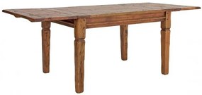 Masa dining extensibila pentru 8 persoane antichizata din lemn de Acacia, 120-200 cm, Chateaux Bizzotto