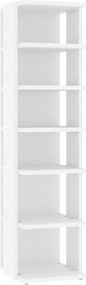 vidaXL Pantofar, alb, 27,5x27x102 cm, lemn compozit