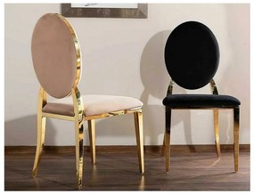 Scaun de bucătărie Capo Velvet, bej / auriu
