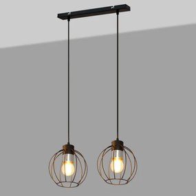 Lustră pe cablu STARLIGHT 2xE27/15W/230V neagră/argintie