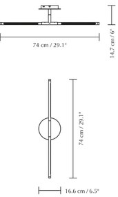 Aplică de perete argintie LED cu intensitate reglabilă din metal Omni Wall – UMAGE