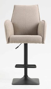 HR280KW Scaun Latte Boucle cu Bază Neagră