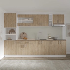 Set haaus V26, Lemn Natural/Alb, Blat Thermo 28 mm, L 300 cm