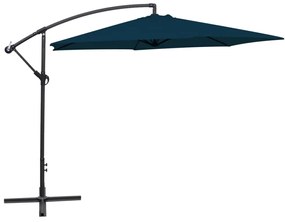 vidaXL Umbrelă de soare de grădină în consolă, albastru, 3 m