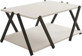 Masuta cafea Larisa culoare alb si gri antracit 94 cm
