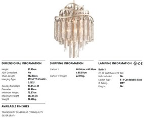 Candelabru LUX design elegant CHIMERA, cu 7 surse de lumina