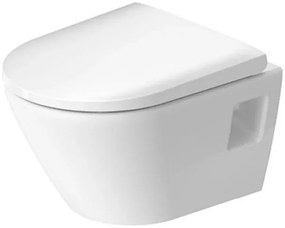 Set Vas WC suspendat cu capac soft close Duravit D-Neo Compact Rimless 36x48 cm evacuare orizontala