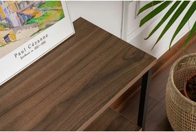 Masă consolă în culoare naturală închisă cu aspect de lemn de nuc 29,5x120 cm Solace – Kalune Design