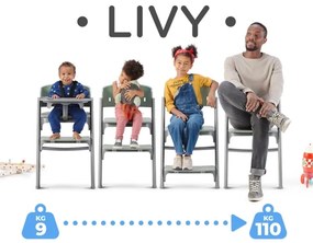 KINDERKRAFT SELECT LIVY Premium - Scaun de masă 3în1 pentru copii, Olive green