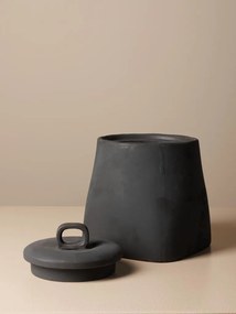 Borcan din lut, lucrat manual, H15cm, Aztec