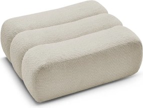 Taburet bej cu tapițerie din țesătură bouclé Azra – Bobochic Paris