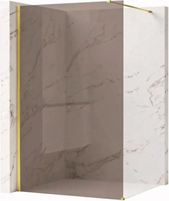 Paravan de dus fumuriu Rea Flexi Brown 110 cm auriu