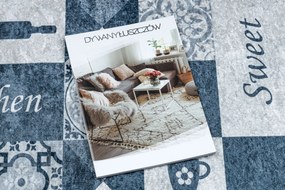 ANDRE 44211 covor lavabil gresii de Lisbona, bucatarie, anti-alunecare - gri / argintiu