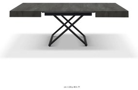 Masa Transformabila, extensibila, cu sistem de ridicare-coborare - OTEL OXIDAT - 120 cm / 80 cm - Transformabila