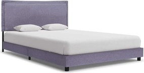vidaXL Cadru de pat fără saltea țesătură gri deschis 135x190 cm
